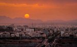 When the Prophet would see the city of Madinah from a distance after returning back from a journey, 